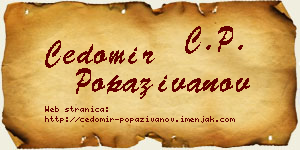 Čedomir Popaživanov vizit kartica